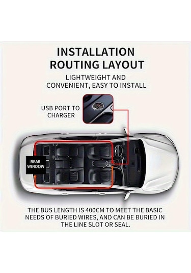 Xuweiwei Set Of 2 Usb İle Çalışan Kırmızı Ve Beyaz Led Araç Işıkları Şeytan Göz Dekoratif Aydınlatma