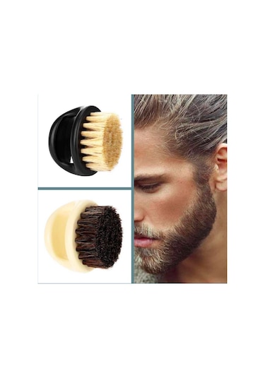 Omeniv Retro Model Sakal Bıyık Fırçası Naturel Kıl Ergonomik