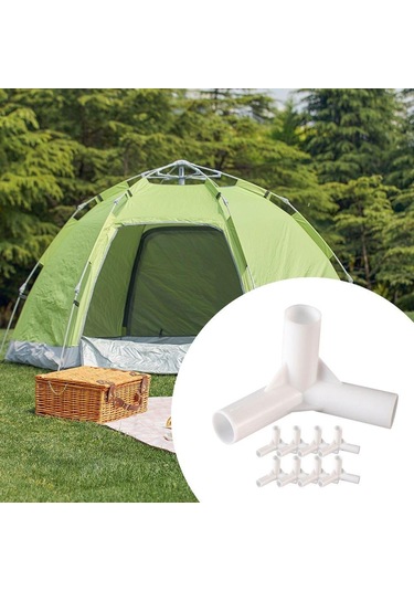 10 Adet Plastik Çadır Direği Bağlantı Elemanı Yedek Çadır Malzemeleri Üç Yönlü Bağlantı Elemanı Çadır Aksesuarları Diğer