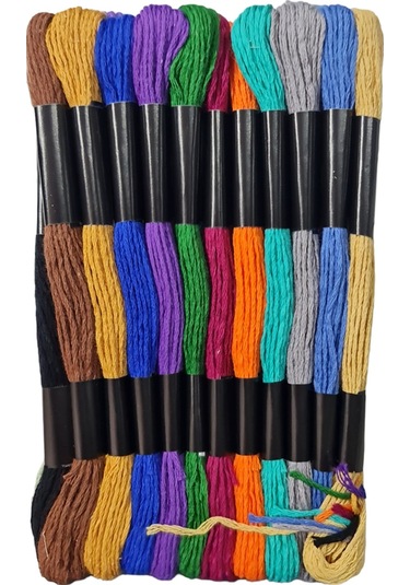 Muline Iplik Seti 24 Adet Çile 24 Renk Çeşidi