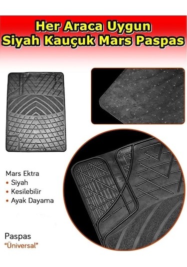 Ford Focus Iıı Sedan UYUMLU MARS KAUÇUK SİYAH PASPAS SETİ N11.133