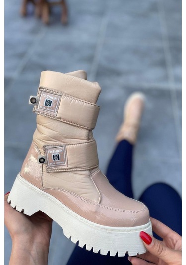 Celira Nsl386 Nude Rugan Kışlık Kadın Kar Botu