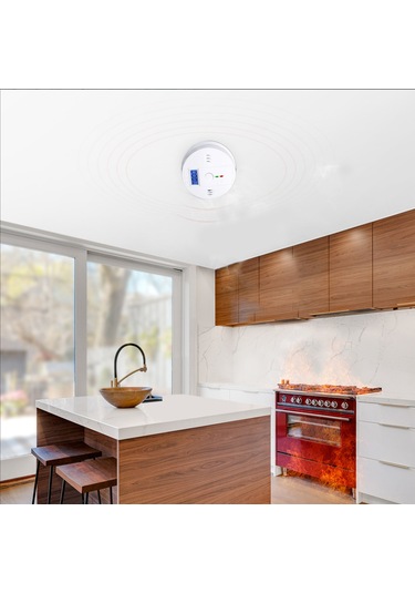 Konesam Karbonmonoksit Alarmı - 85db Sesli Uyarı, Düşük Pil Bildirimi, 220v Çalışma Pilsiz