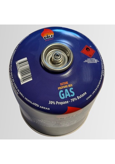 3'lü Set - Golf Butan Propan Kamp Gazı Valfli Kartuş 230 Gr Çok Renkli