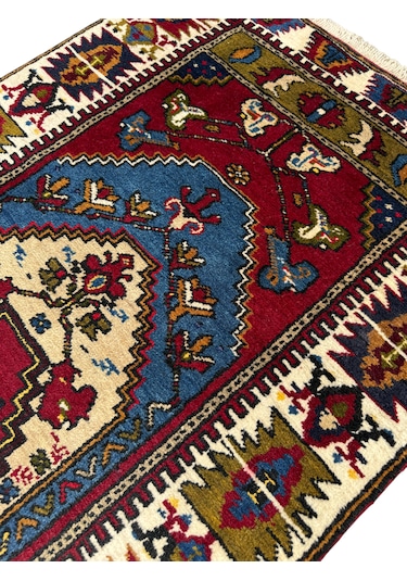 El Dokuma Sıfır Yahyalı Namazlık 77x120 Yün Kök Boya Seccade