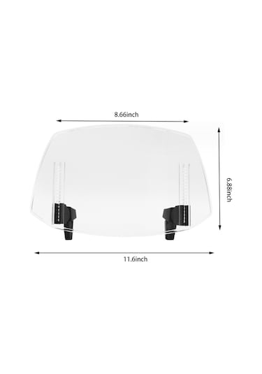 Hallow-motosiklet Ön Cam Uzatma Ön Cam Deflektör Ayarlanabilir Lmk00163trbl