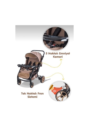 Baby Care Combo Maxi Pro Çift Yönlü Bebek Arabası