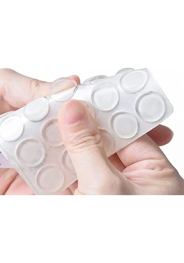 15 Adet Şeffaf 22 Mm Yapışkanlı Cam Tutucu -