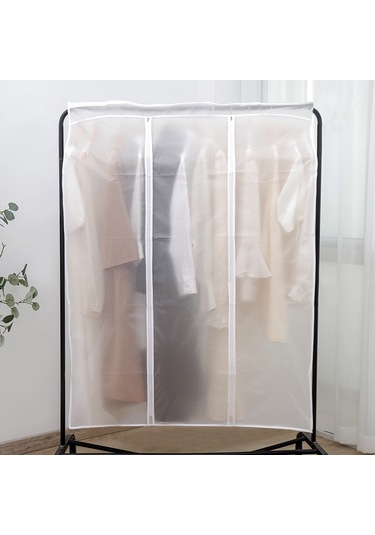 Dofolink Eva Malzeme Askılı Elbise Depolama Çantası - Rulo Kapanmalı, Yarı Saydam, Toz Ve Nem Koruyucu, 50 100 120 Cm Şeffaf