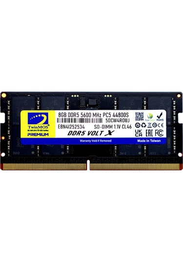 8gb Twinmos 5600mhz Cl46 Ddr5 Tmd58gb5600s46 Notebook Ram