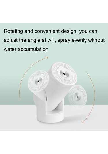 L09 Usb Takılabilir Döner Renkli Gece Lambası Nemlendirici Pembe