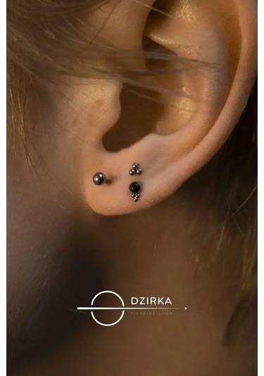 Dzirka Titanyum Labret Küpe Kulak Burun Dudak Piercing 144291939 Gri