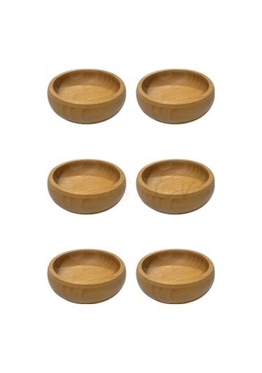 Prestij Bambu Çerezlik Seti 6 Parça, 8 Cm, Modern Ve Dayanıklı