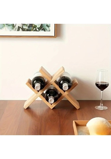 Maxaccess Avrupa Tarzı Ahşap Şarap Rafı: Çoklu Şişe Yuvası, Ev Dekorasyonu İçin