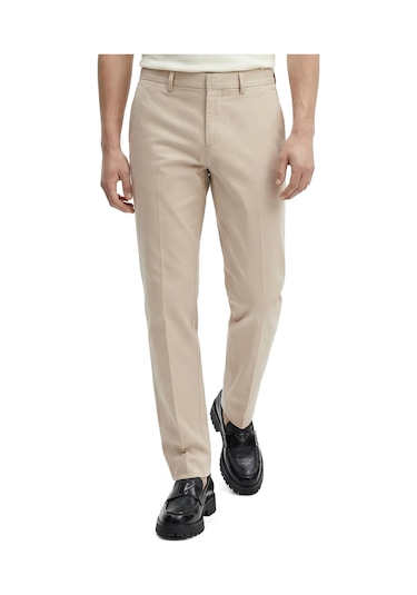 Düz Kumaş Slim Fit Klasik Erkek Pantolon Rafael Bej