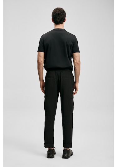 Lufian Marcus Modern Grafik T- Shirt Siyah Siyah 111020322100100 Siyah