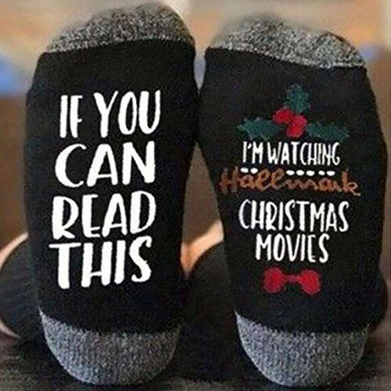 Lemestar Erkek Kadın Kullanıma Uygun Pamuklu Noel Çorapları - Soluk, Ter Emici Ve Dayanıklı - Siyah Tek Çift Siyah