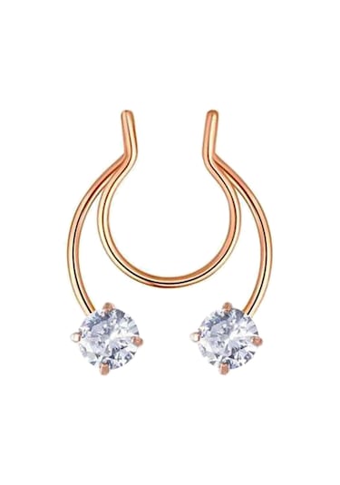 Suntek Paslanmaz Çelik Burun Halkası 8mm Döngü Altın-gül Altın