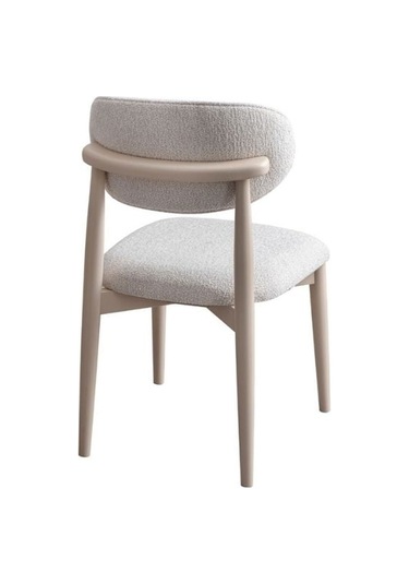 Polo Ahşap Bohem Sandalye Beyaz - Krem