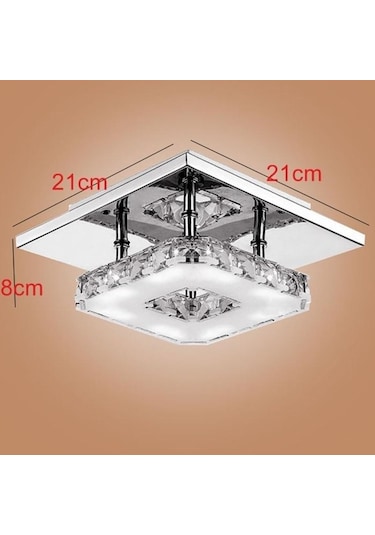 Sarı Modern Dekoratif Kare Yüzükler Kristal Tavan Işık Led Tavan Lambası Gömme Montajlı Aydınlatma Armatürleri Sarı
