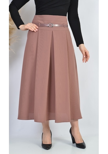 Soralline Bayan Etek Etamin Desen Baharlık 755 Gül Kurusu Gül Kurusu Gülkurusu