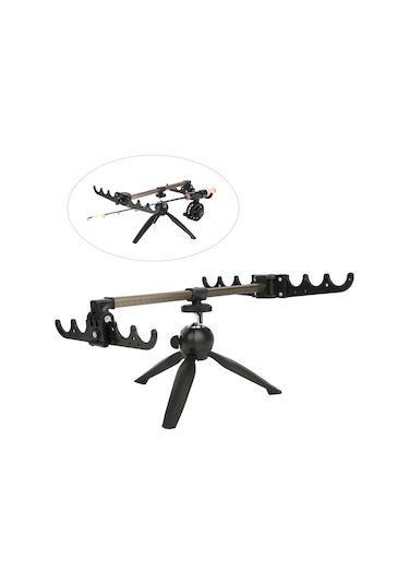 Geeroyoo Alüminyum Katlanabilir Buz Balıkçılığı Kamışı Tutucu - Üç Ayaklı, Çoklu Kamış Konumu, Dayanıklı Ve Taşınabilir