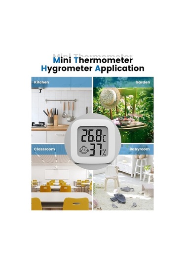 Zyzqstore Mini Termometre, Yüksek Doğruluklu Sıcaklık Ve Nem Ölçer, 1 Adet 1 Adet