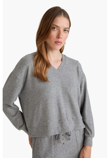 Defacto Pijama Takımı Regular Fit Velur Uzun Kollu Üst Uzun Alt-fall İn Love F3615ax25auar188 Antrasit Defacto Pijama Takımı Regular Fit Velur Uzun Kollu Üst Uzun Alt-fall İn Love F3615ax25auar188 Antrasit