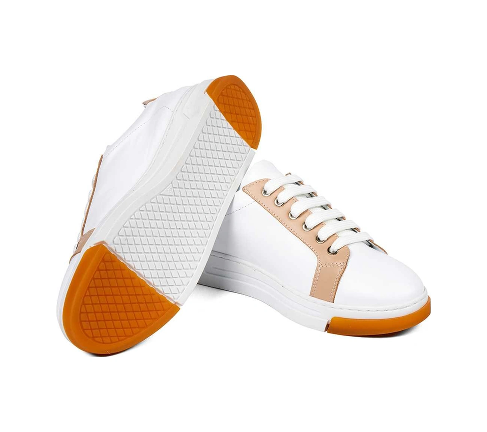 Bestello Bağcıklı Termoplastik Sneaker 101-232155-03 Kadın Ayakkabı Beyaz-nude