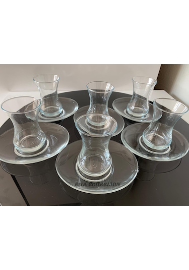 Elta Collection Lizbon 12 Parça Sade Çay Bardağı Seti Şeffaf