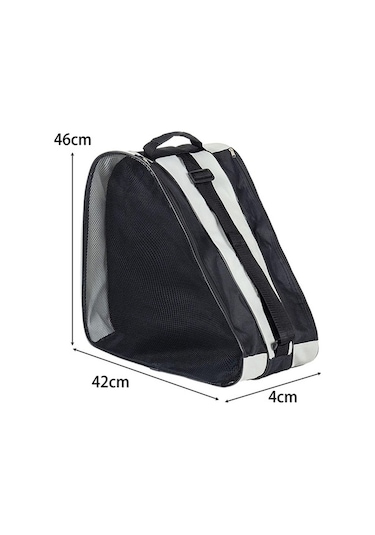 Trendooze Suntek Paten Taşıma Çantası Örgü Cepler Tote Buz Pateni Gri Kw Gri