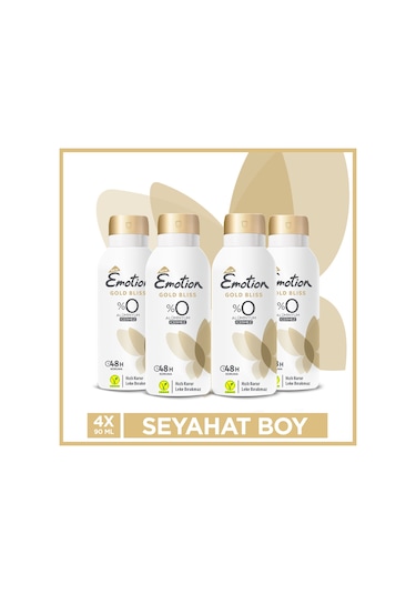 Emotion Gold Bliss Kadın Deodorant 4x90 Ml Seyahat Boy