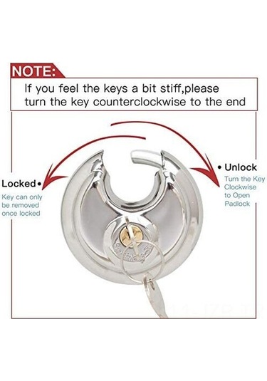 Jokmae 4'lü Dayanıklı Kilit Seti + 8 Anahtar - Paslanmaz Çelik