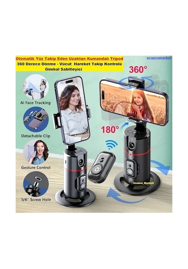 Otomatik Yüz Takip Eden Uzaktan Kumandalı Tripod
