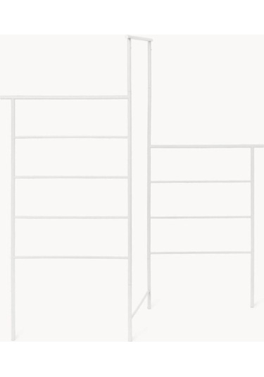 Dora Katlanır Metal Banyo Havlu Ve Bornoz Askılığı Beyaz