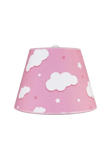Şenay Aydınlatma Çocuk Odası Konik Kumaş Avize Sarkıt-Pembe Bulut