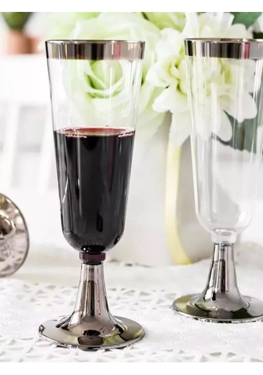 Klık-pıknık Şampanya İçin 150 Ml Tek Kullanımlık Flute Bardak, Bardak - 12 Adet 177775521 Diğer