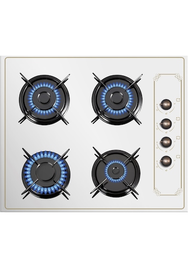 Kumtel Rustik B66-SF2(AT)(4PRO) - KO-40 TAHDF - DA6-835 Beyaz Ankastre Set