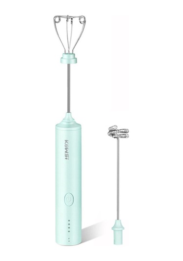 Hombey Halka El Tipi Elektrikli Mikser - 4 Hızlı, Kablosuz, Usb Şarjlı - Beyaz, Krema, Yumurta Karıştırıcı - Minik, Taşınabilir, Hamur Ve Kremalar İçin Yeşil