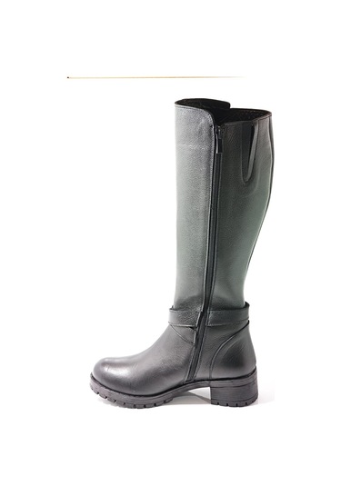 Castleblack 26990-1 Siyah Kadın Kışlık Deri Çizme Siyah