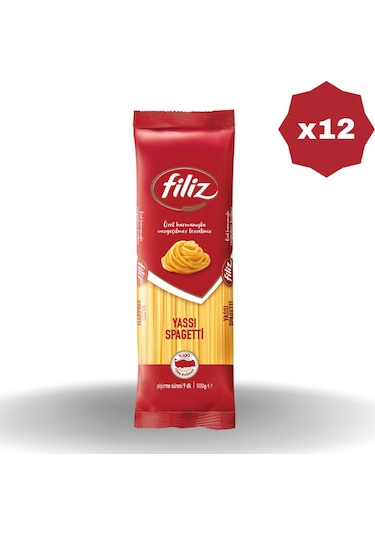 Yassı Spagetti Makarna 500 Gr - 12 Adet