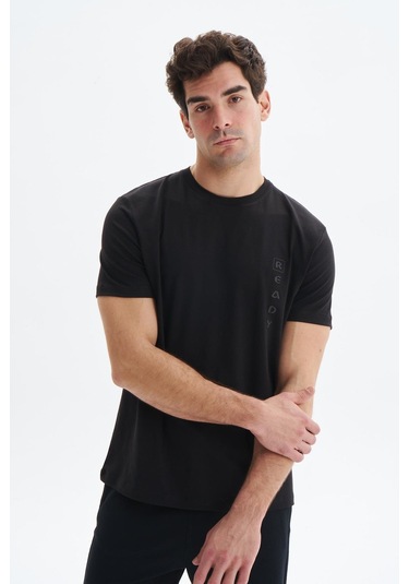 Arma Erkek Regular Fit Yazı Baskılı Süprem Bisiklet Yaka Tişört Y29344472402 Siyah