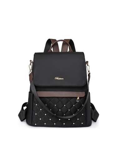 Dancemonkey Siyah Sırt Sırt Sıçramaya Karşı Karşı Kapasiteli Kahve Kadın Hırsızlığa Çantası Çantası Çanta Büyük & Cq Siyah - Kahverengi