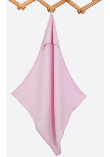 Ezh Başlıklı 4 Kat Müslin Bebek Battaniyesi 92x82 Cm 1209