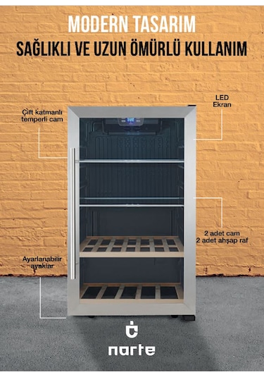 Narte NT-WR200 Şarap Meşrubat Soğutucu