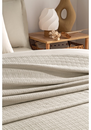 Bertha Çift Kişilik Pike - Bej