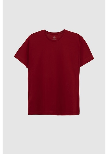 D's Damat Ds Damat Relaxed Fit Bordo %100 Pamuk T-shirt 6hc14ort02005 Bordo