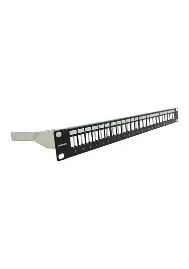 Canovate Bakır Rj45 Ftp Patch Panel 24 Port 1U 19" Siyah