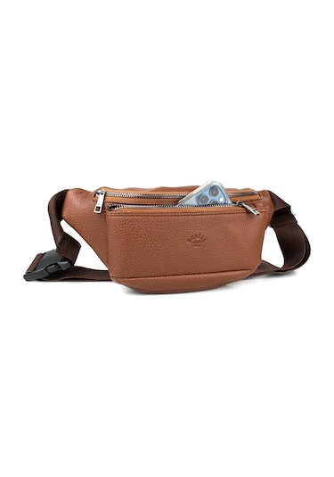 Erkek Taba Renk Çok Cepli Omuz Ve Bel Çantası