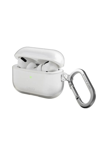 Unıq  Airpods Uyumlu Pro 2 İçin Kılıf Glase Tpu Kılıf Karabinalı 147855444 Beyaz